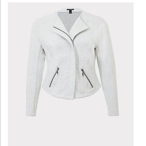 Light gray moto jacket